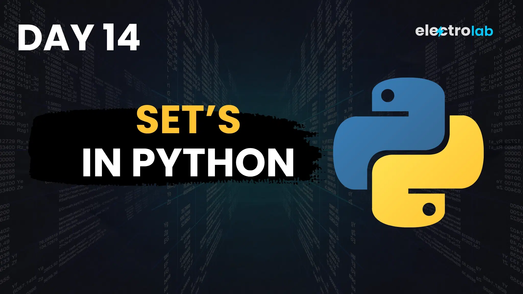 Day 14 – Master Sets in Python – Basics & Operations | 60 Days Python Crash Course | ElectroLab 1 Sets In python.